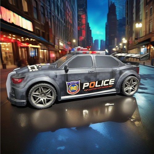 Kids Push And Go Friction Powered Police Car Toy Xmas Gift W/ Siren Sound Lights - Picture 11 of 14