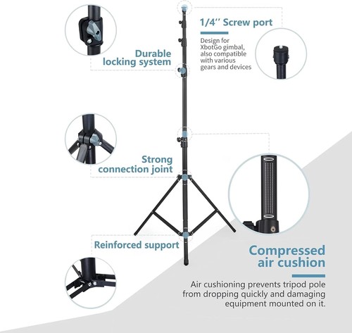Update T4 XbotGo Tripod 13 Ft Sports Soccer Basketball Games Quick-Release 1/4” - Picture 5 of 10