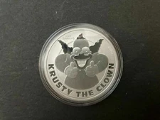 2020 Tuvalu $1 Krusty The Clown The Simpsons Series 1oz Silver Bullion Coin