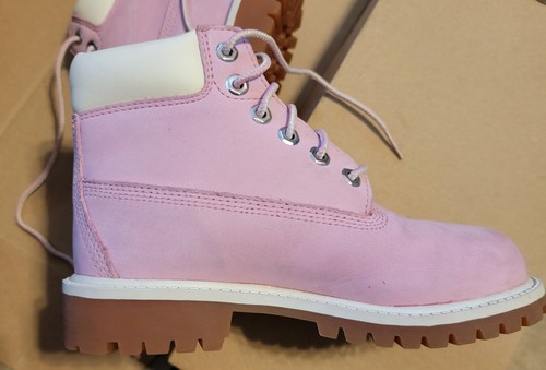 Gr. 13 Timberland Mädchen rosa Kampfstiefel Schnürung wasserdicht EUC! - Bild 6 von 12
