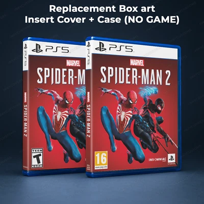 Marvel's Spider-man 2 PS5 Caja de Repuesto Estuche de Arte Inserto Cubierta SIN JUEGO
