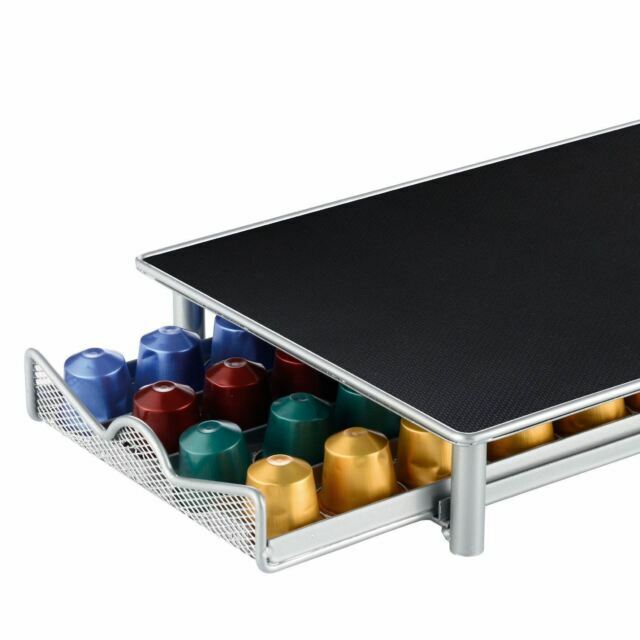 40 Pod Nespresso Coffee Machine Stand /& Capsule Storage Holder Drawer Dispenser