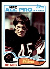 1982 Topps- Gary Fencik. Chicago Bears #296