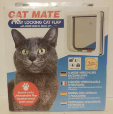 Cat Mate 4 Way Locking Cat Flap With Door Liner, White