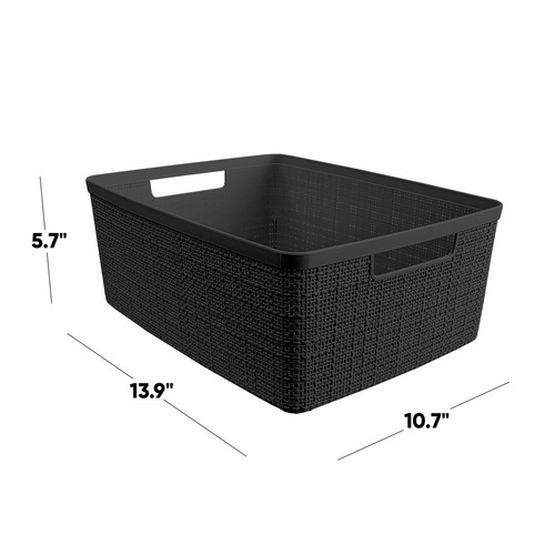 Set of 6 Basket Medium Durable Resin Organization and Storage Basket Bin - Picture 2 of 9