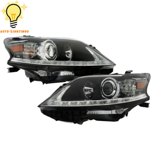 For 2013-2015 Lexus RX350 RX450H Black Right&Left Side HID Headlights w/LED DRL - Picture 3 of 9