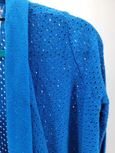 Volcom Elena Hight Blue Knit Cardigan Womens XS Long Sleeve Open Sweater Wrap - Picture 4 of 7