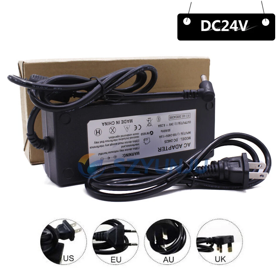 AC 100-240V to DC24V 6A LED power supply adapter Transformer EU/US For LED strip - Image 3 of 4
