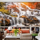 3D Waterfall Trees N435 Wallpaper Wall Mural Removable Self-adhesive Sticker Eve