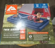 New Ozark Trail Twin Airbed Air Mattress Camping Portable New Unopened Blue NIB