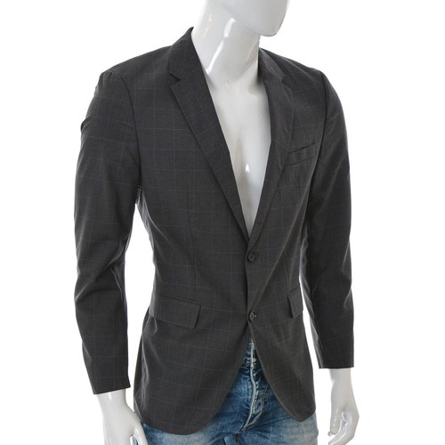 Hugo Boss for Men's The James4/Sharp6 Blazer Size 50 Wool Grey Checked Authentic - Bild 2 von 10
