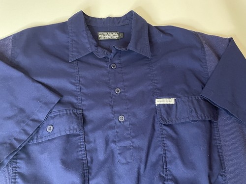 Vtg Members Only Mens Blue Shirt L 80s Preowned Pockets Polo Style Preowned - Picture 5 of 9