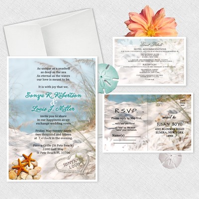 ocean theme wedding invitations personalized beach bridal shower invitation ebay beach wedding invitations