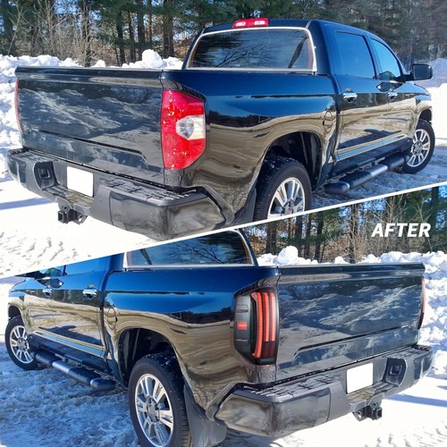 Faros reflectores LED COMPLETOS + juegos de luces traseras transparentes para Toyota Tundra 2014-2021 - Imagen 18 de 19
