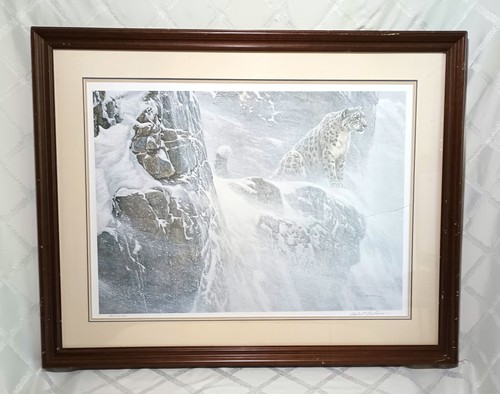 VINTAGE ROBERT BATEMAN SIGNED LIMITED ED "SNOW LEOPARD" PRINT - 1ST EDITION - 1986 - Bild 10 von 11