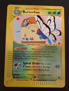 Pokemon Butterfree 5/165 Rare REVERSE Expedition Spiral Drain Near mint Eng Nm