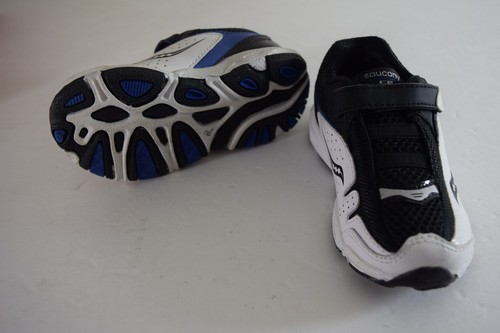 Saucony Boys Toddler Leather White Blue Black C2 Havok A/C Shoes Sneakers 6.5 M - Picture 7 of 8