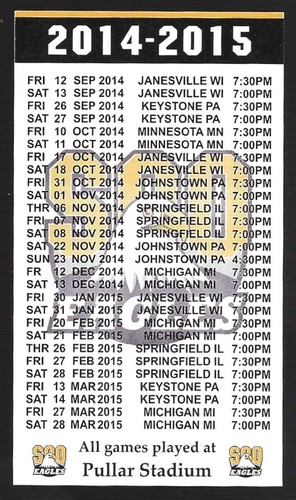 2014-15 Soo Eagles NAHL Hockey Schedule !!! Stonecold Construction - Picture 2 of 2