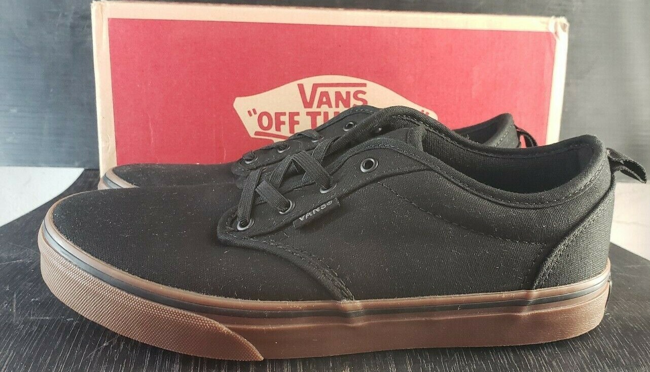 NEW VANS ATWOOD SKATE SHOE CANVAS BLACK/GUM SLIP ON eBay