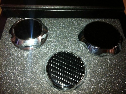 Carbon / Chrome Alloy Billet Engine Cap Kit for Ford BA BF FG MK1 XR6 Turbo - Picture 3 of 3