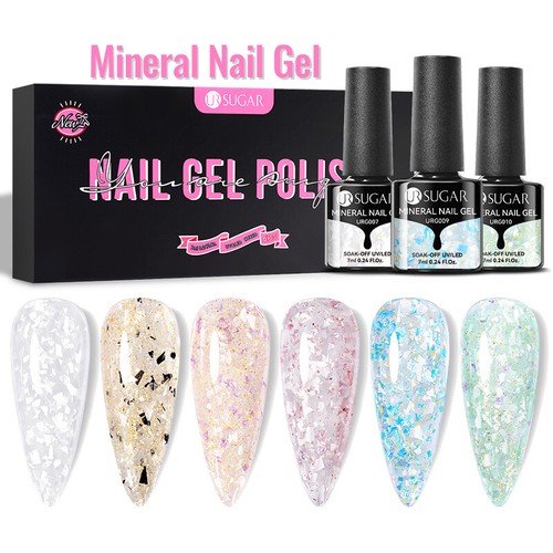 UR SUGAR 6Colors Gel Nail Polish Set Glitter Magnetic Soak off UV Gel Top Base - Picture 36 of 69