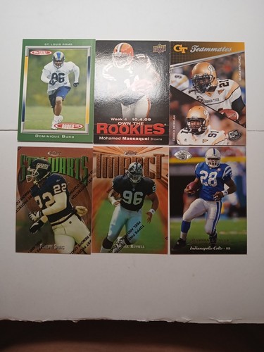 Lot 6 Karten, Faulk, Russell, Sparks, Byrd, Dwyer, Massaquoi, RC - Bild 1 von 14