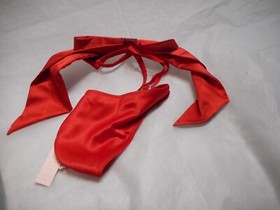 Victoria's Secret Dream Angels V String Red Bow Accent Panty Rhinestone SP, M, L