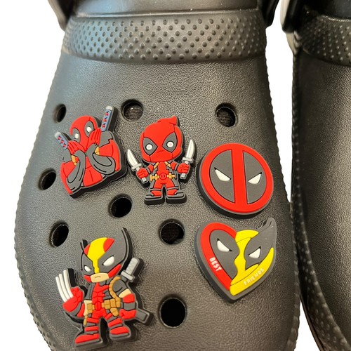 Lot Of 9 NEW Deadpool & Wolverine Shoe Charms For Crocs Marvel’s Superheroes - Picture 3 of 7