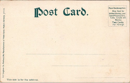 Vtg Augusta Maine ME Lithgow Library pre-1907 UDB Unused Postcard - Picture 2 of 2