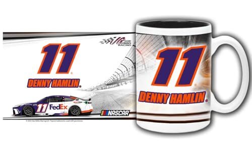 Denny Hamlin #11 NASCAR 2024 Colored Interior 15 oz Sublimated Coffee Mug - Picture 1 of 1