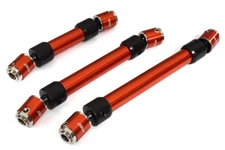 Machined Alloy Center Drive Shaft Set for Axial 1/10 SCX10 II 6X6 - Red (3-Pack)