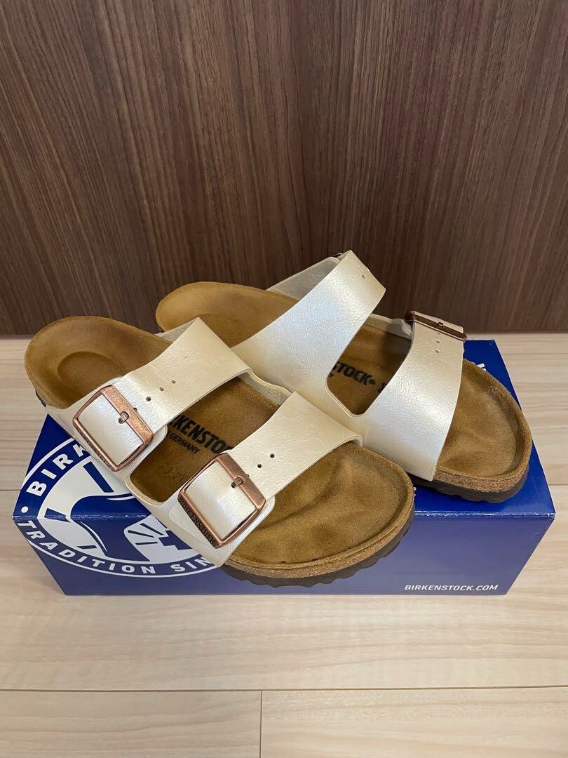 Birkenstock Arizona BS Sandals Graceful Pearl White Narrow Size 38