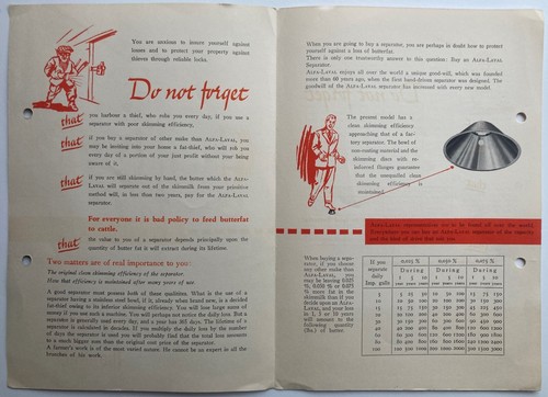 ALFA LAVAL WHY POUR MONEY DOWN THE DRAIN CREAM SEPARATOR BROCHURE 1960's No2 - Imagen 2 de 3