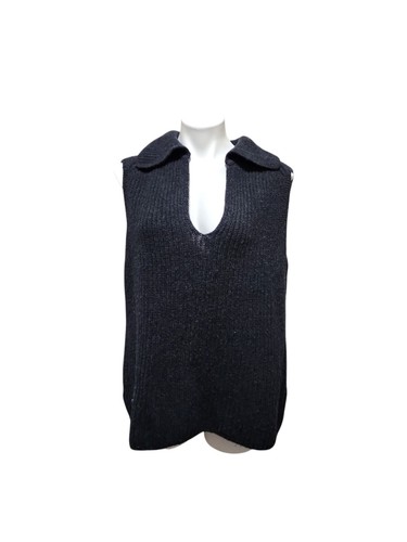Vince Ribbed Wool-Cashmere V-Neck Sweater Vest - Picture 2 of 6
