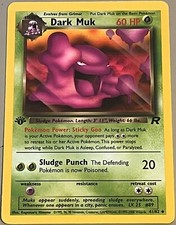 POKEMON Card TEAM ROCKET 1st Edition DARK MUK #41/82 Black Star Rare NM-MINT