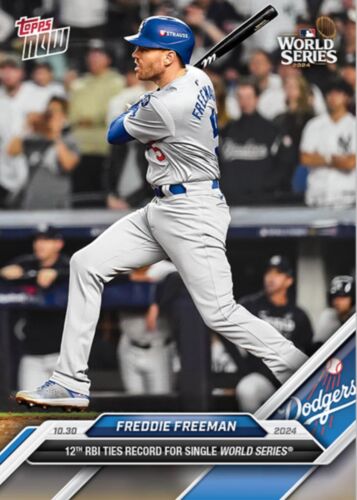 2024 Topps Now MLB World Series Card La Dodgers Freddie Freeman #880 12th RBI