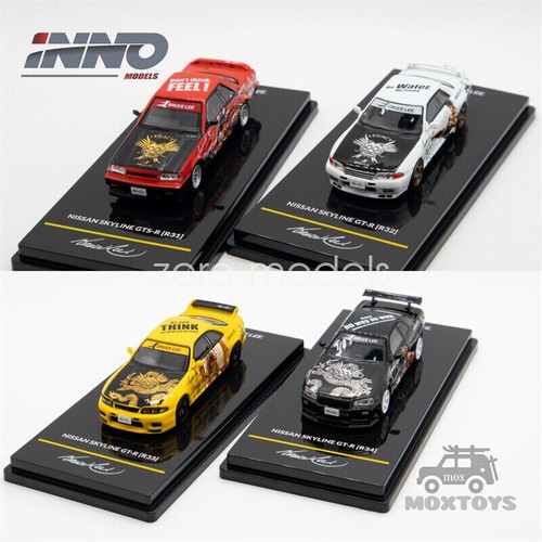 INNO x Pequeño escala 1:64 NISSAN SKYLINE GTS-R R31 r32 R33 R34 BRUCE LEE Coche Juguetes - Imagen 1 de 27