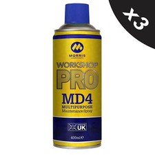 3x MORRIS 400ml High Performance Professional Multipurpose Maintenance Spray MD4 18.33 per litre