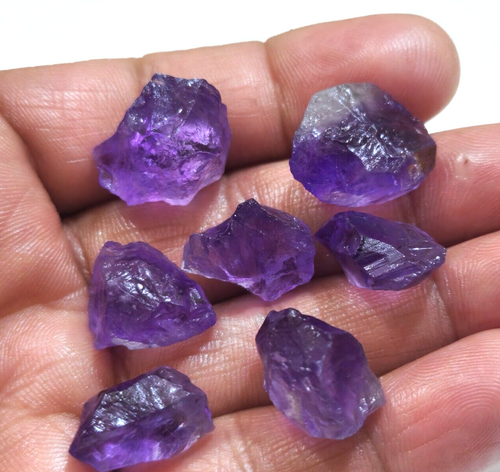 Pendentif En Améthyste Violette Naturelle Brute - Fait Main - Longueur 1,75 Pouces - Neuf