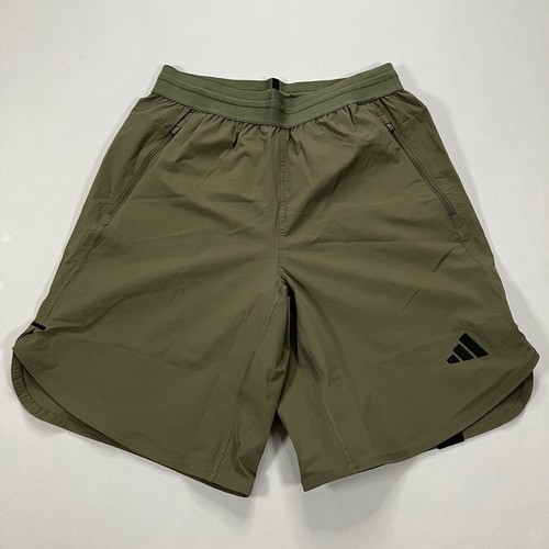 [IL1382] Adidas Designed 4 Training CORDURA Workout Shorts Olive Black Size S 9" - Picture 1 of 13