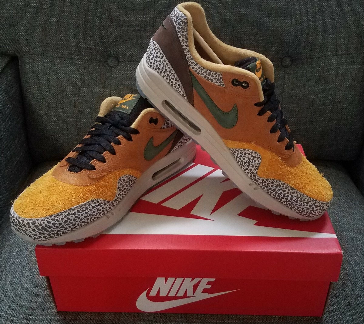 Nike Air Max 1 Premium QS Atmos Safari 2016 US 10 Brand New | eBay