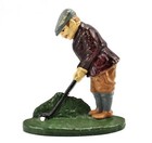 Vintage Cast Iron Door Stop Bookend Sculpture Golf Golfing