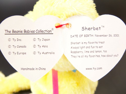 TY BEANIE BABIES SHERBET 2001 BEAR RETIRED - Picture 6 of 10