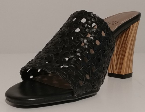 ¡NUEVO! Sandalias tejidas negras IMPO Tashana tacones de 3" talla 8M EE. UU. 38M EUR - Imagen 3 de 3