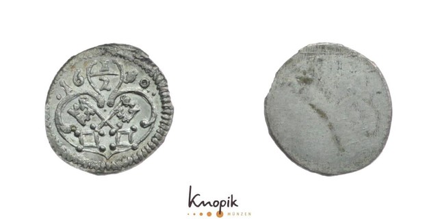 Regensburg Stadt Einseitiger 1/2 Kreuzer 1680 Beckenbauer 6718 0 43g. vz+ Regensburg Stadt Einseitiger 1/2 Kreuzer 1680 Beckenbauer 6718 0 43g. vz+