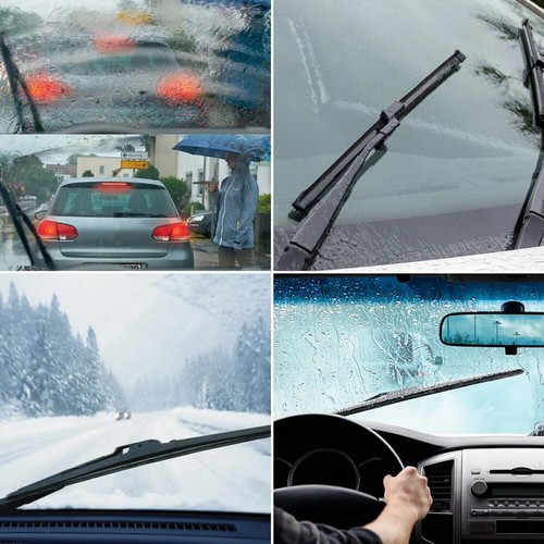 Replac Fit OEM Windshield Wiper Blades 24" & 18" Front Rear Set Natural Rubber - Picture 4 of 14