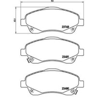 Brembo Bremsbelagsatz Scheibenbremse Vorne FüR Toyota Corolla Verso 1.8 2.2