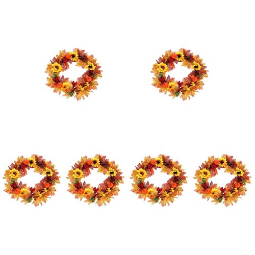Couronne artificielle décorations automne décoration officiel citrouille 6 pièces