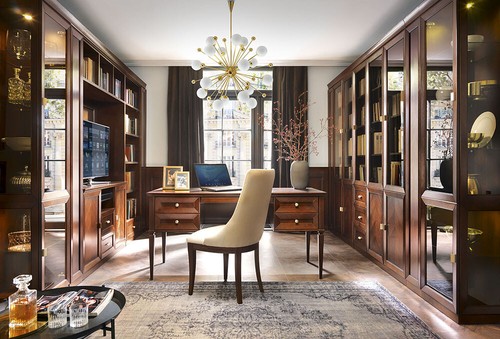 System Möbel Wallstreet stil holz Büro Einrichtung Element Serie Monaco MObok - Imagen 7 de 12