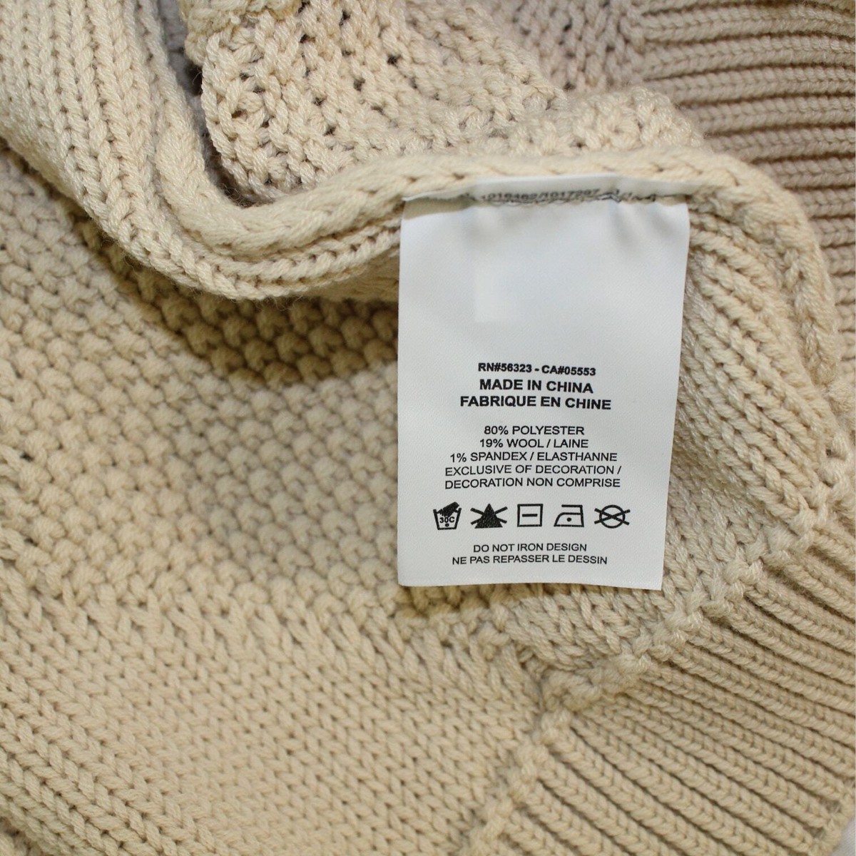 NIKE◆ニット・セーター(厚手)/L/ポリエステル/dq5117-206 NIKE AS M NL CABLE KNIT SWEATER LS RATTAN 22HO-I（ナイキ NL